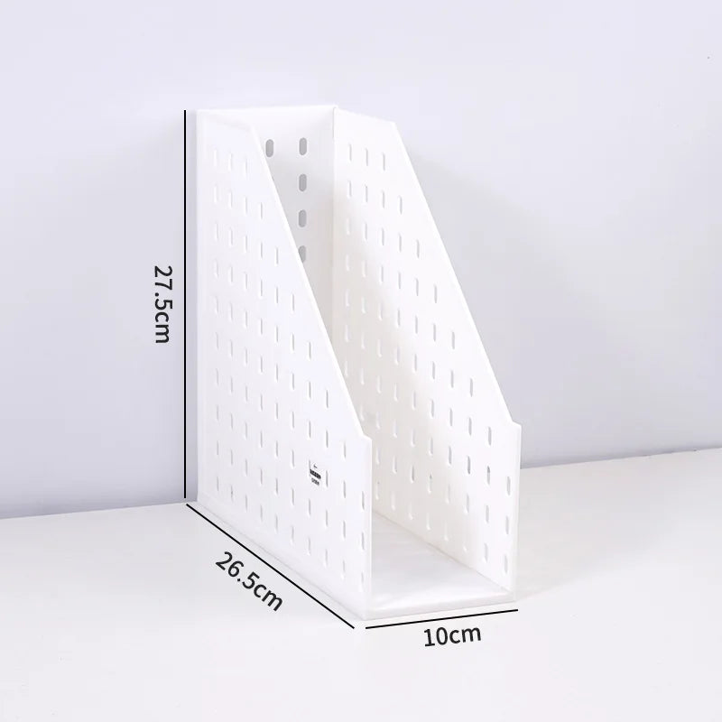 File Storage Box Vertical File Rack Book Storage Rack File Frame Desktop Information Rack File Rack