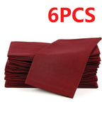 6/12PCS 40x40cm Cotton Linen Cloth Napkins Thickened Durable Placemat Reusable for Kitchen Dining Wedding Decoration