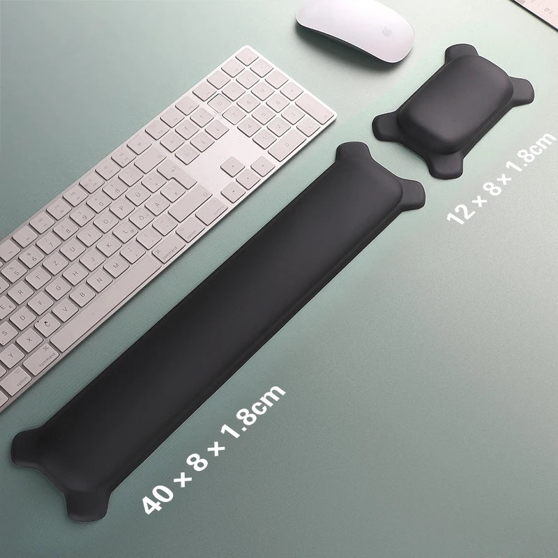 Memory Foam Keyboard Mouse Pad Wrist Rest Hand Support Set 3D Cute Kawaii Office Laptop Computer Gaming Mousepad Cushion Mat