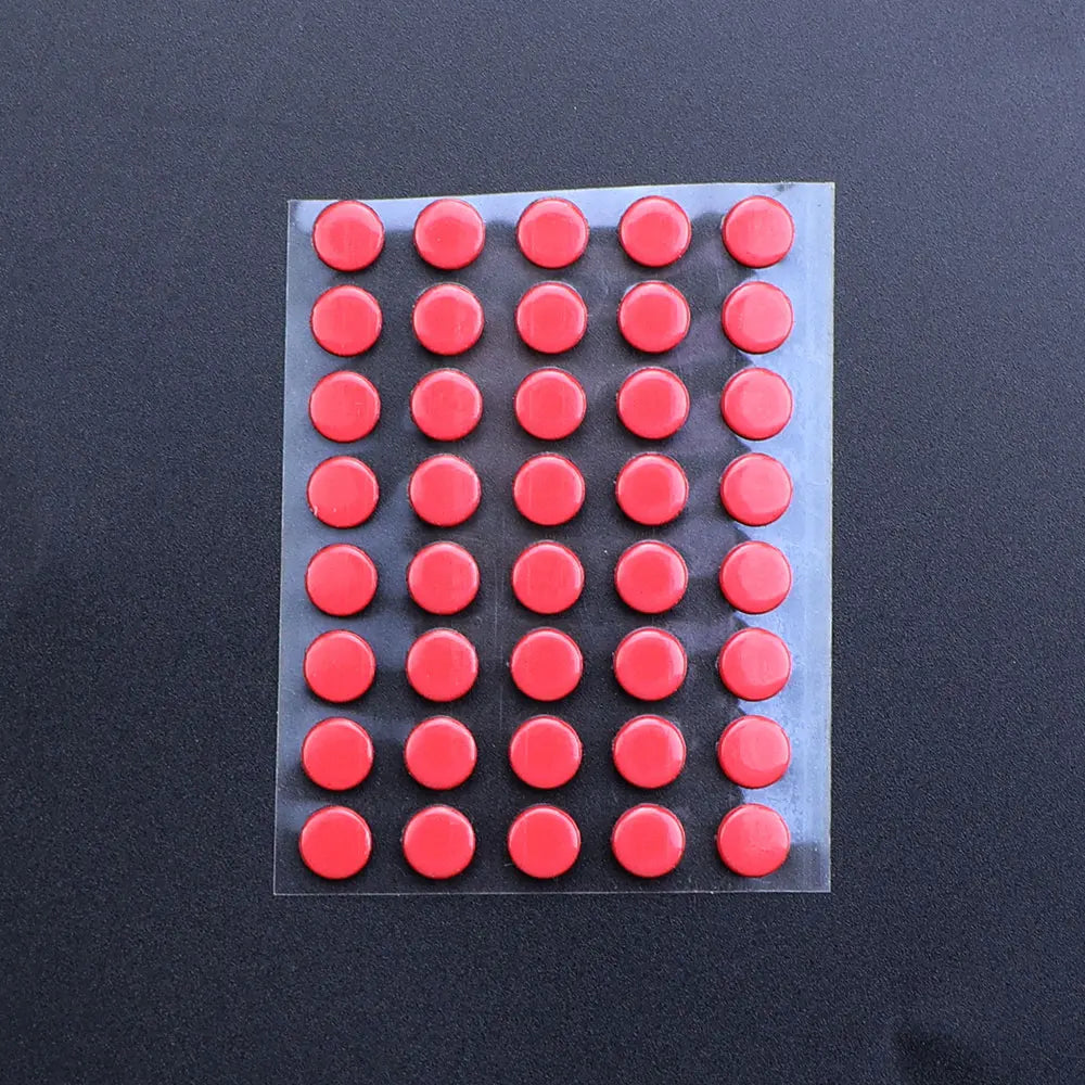JCD 40Pcs 6.5mm Diameter 0.8mm Thickness Small Dots Universal Mouse Skates for Logitech Rubberized Mouse Foot Glide Feet Sticker