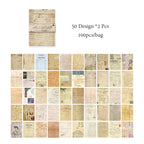 8 Style100Pcs/book Memo Material Paper Vintage Artistic Character Message Card Beautiful Flowers European Style DIY Hand Account