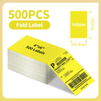 500Pcs Thermal Paper 4x6 Fan-Fold Labels Shipping Supplies Phomemo 241BT 246S D520BT Label Printer for Package Adress Business