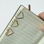 12-Piece Set Heart Paper Clips Colorful Binder for Love Notes Journaling DIY Craft School Supplies Office Organizing Party Favor