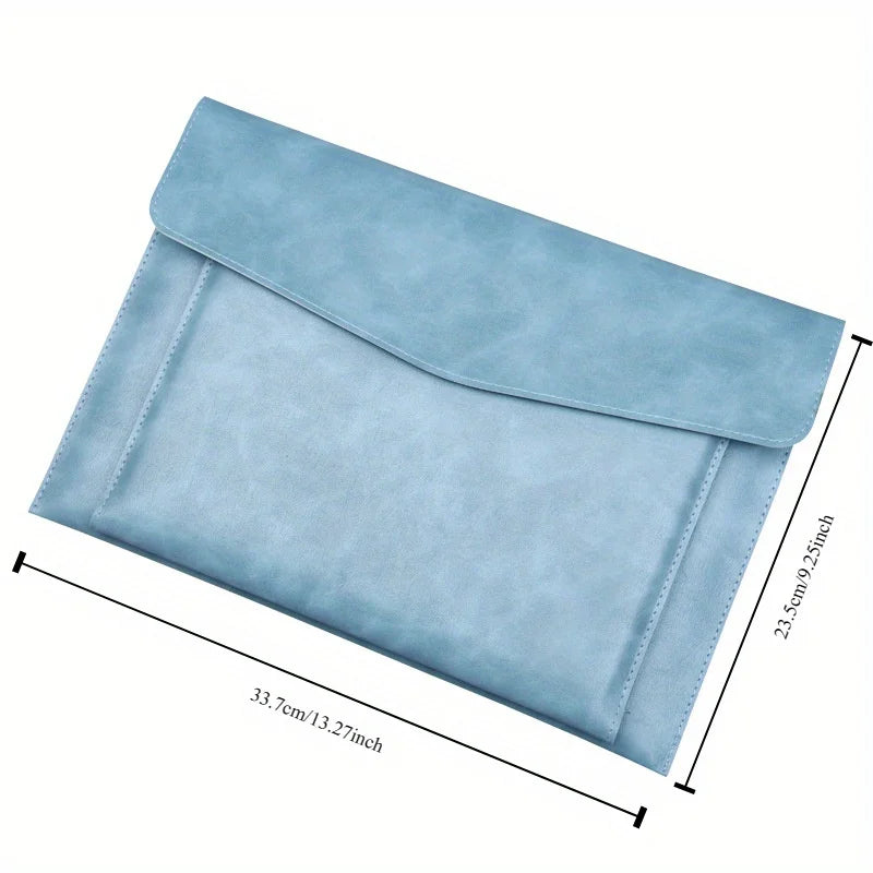 Large Capacity A4 File Folder Organizer with Double-Layer Laptop Protective Sleeve Storage Bag
