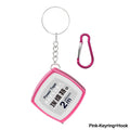 Key Ring Tape Measure Keychain Gauging Tools Retractable Ruler Pull Ruler Measuring Tools Stainless Steel Portable
