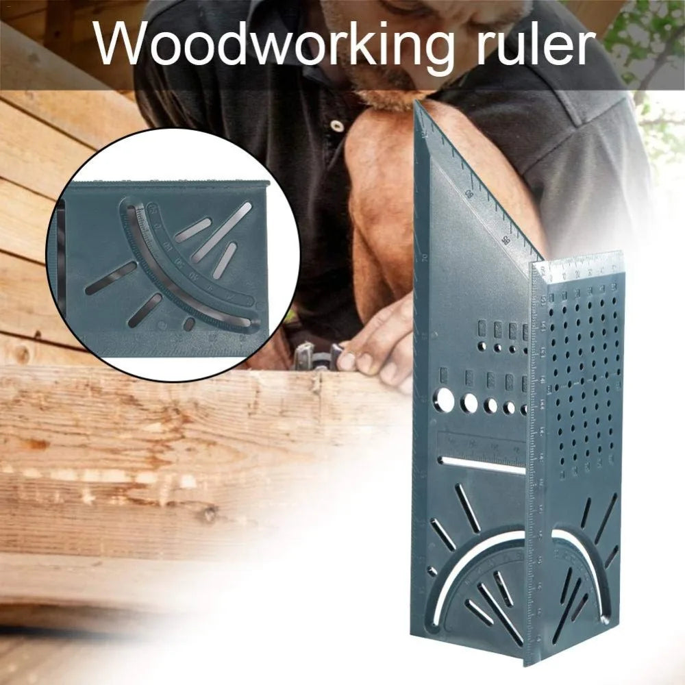 Plastic Woodworking 3D Angle Ruler Woodcraft Scriber T-Type Multifunctional 90 Degree Ruler Angle