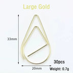30/50pcs Paper Clip Mini Heart Gold Rose Gold Color Clip Bookmark Binder Office Accessories Paper Binder Clips Patchwork Clip