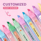 280PCS Personalized Name Stickers Long Strip Pencil Labels Custom Waterproof Self Adhesive Name Labels for Bottles Notebooks