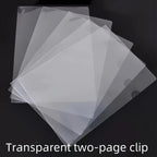 10pcs A4 Transparent L-Shaped File Folders - Waterproof and Durable PP Document Bags for Office Organization and Reusable