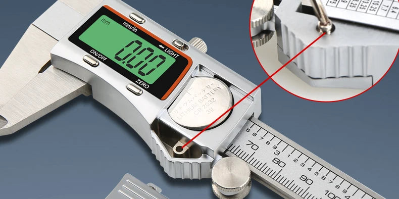 150mm Backlit Digital Caliper Stainless Steel Metal Calipers 6inch LCD Display Electronic Vernier Caliper Measuring Tool Gauge