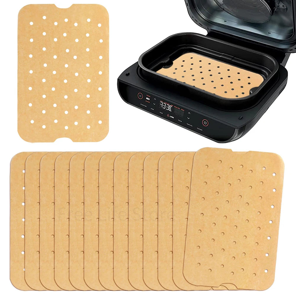 Air Fryer Parchment Paper for FG551 Ninja Foodi Smart XL 6-in-1 Indoor Grill Non-stick Perforated Airfryer Liner Baking Tools
