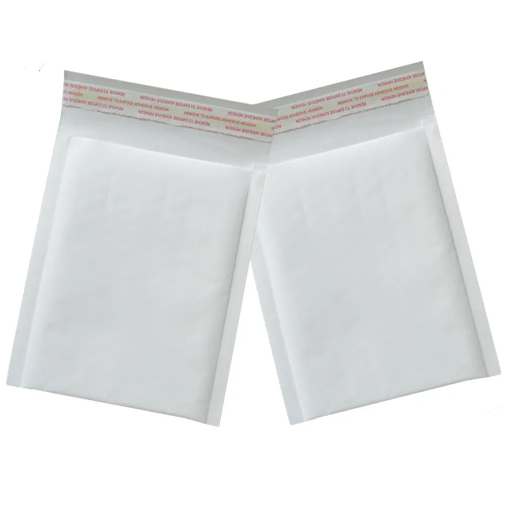 10pcs Small White Kraft Paper Bubble Envelope Shipping Bag Paper Packaging Express Bag Padded Shipping Envelopes With Bubble