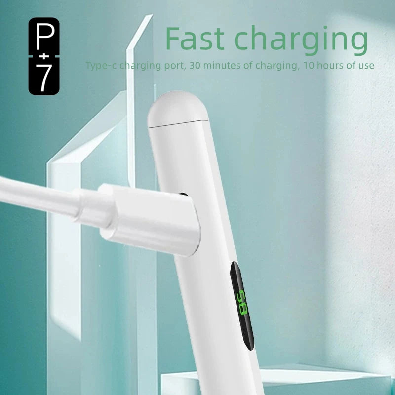 P+7 Universal Stylus Battery Display Pen For Android IOS Screen Touch Pen For iPad Huawei Xiaomi Honor Tablet Stylu   Penci