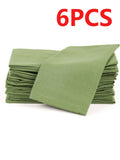 6/12PCS 40x40cm Cotton Linen Cloth Napkins Thickened Durable Placemat Reusable for Kitchen Dining Wedding Decoration