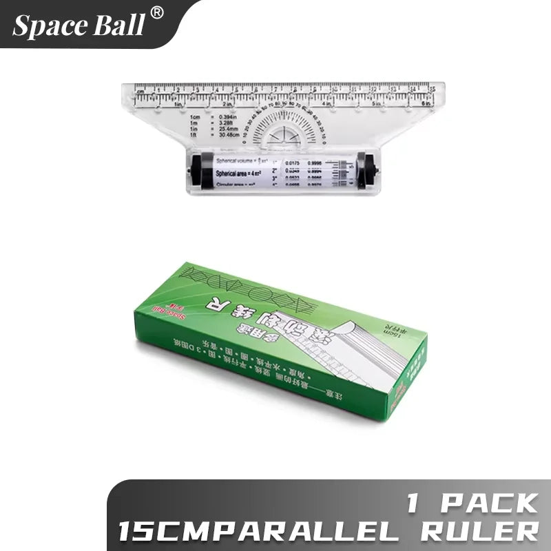 Space Ball Multi-functional Triangular Ruler Student Stationery 12.5/30cm Drafting Tool Scale Ruler Architect Technical Ruler