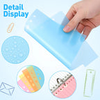 10Pcs Smooth Thick PP Plastic Dividers with Label Tabs for A5 6-Ring Binder Translucent Design Indexing Subject Separation