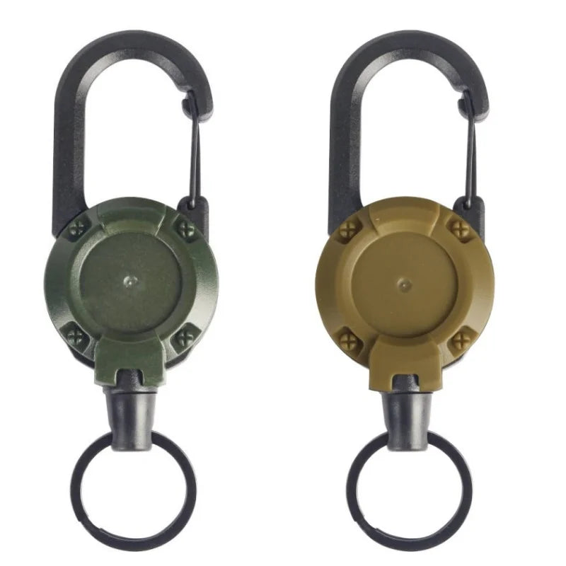 2/4/8pcs Outdoor Retractable Keychain Heavy Duty Carabiner Badge Holder Retractable ID Badge Clip Reel Key Chain for Fishing