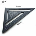 7''/12'' Square Measuring Tool Alloy Metal Triangle Ruler Protractor for Woodworking Carpenter