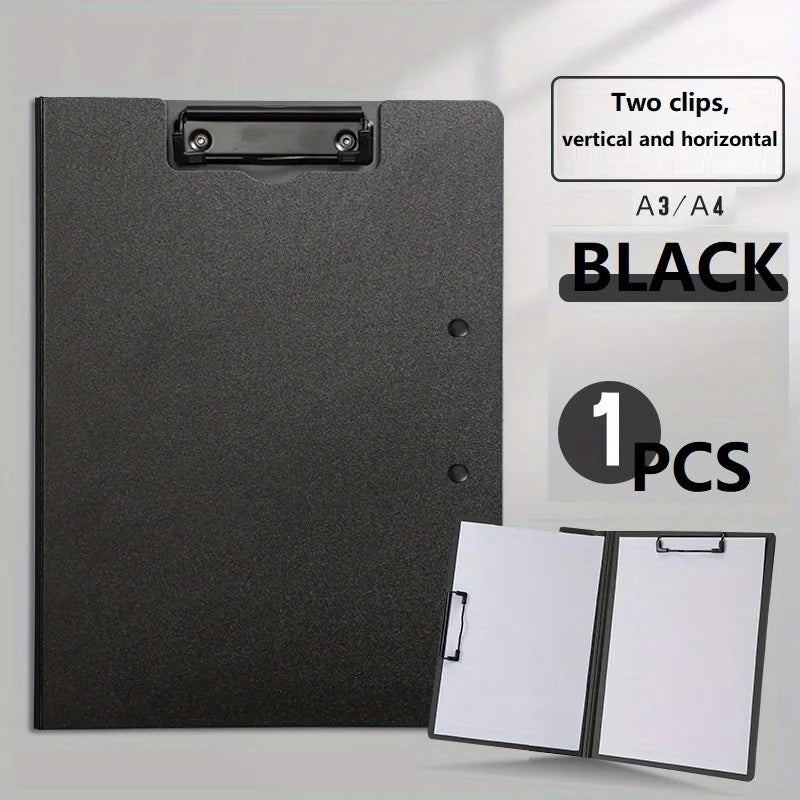 A4 File Folders Clipboard Writing Pad Memo Clip Board Double Clips Test Paper Storage Organizer For School Stationary Supplies
