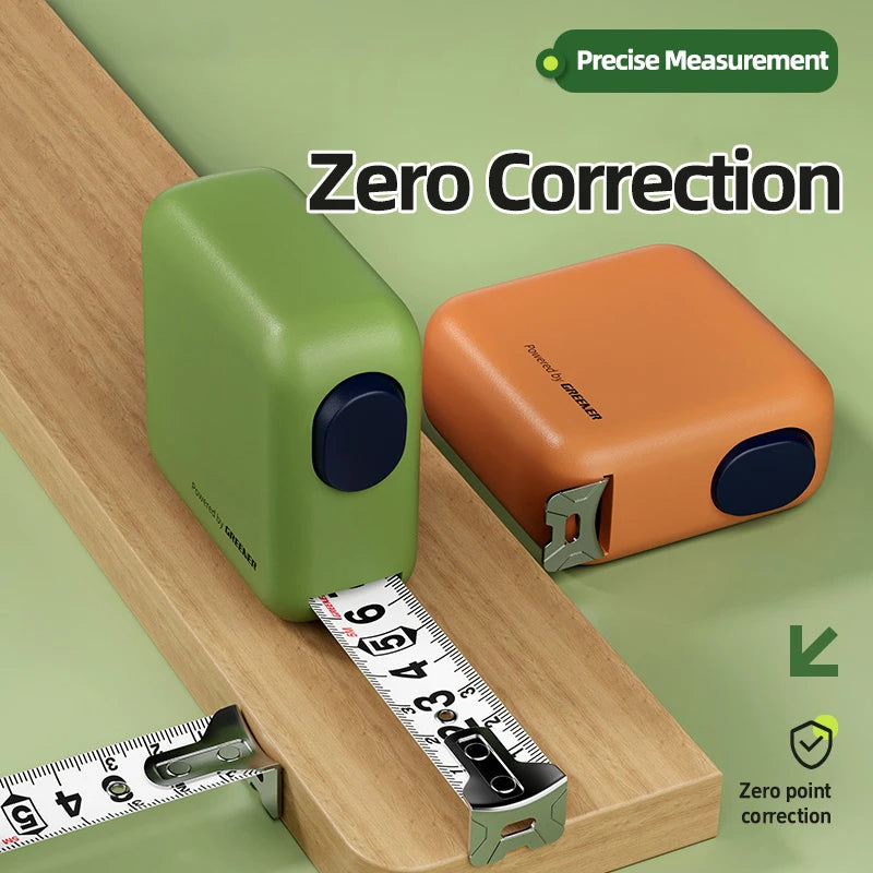 GREENERY 3/5M Meters Metric Tape Measure Fashionable Color Options Anti-Drop Self-Locking Measuring Tape Compact Accurate