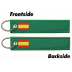 Personalized Keychain Customize Text Tag Double Sided Military Flag Embroidery for Motorcycles Cars ATV Scooters