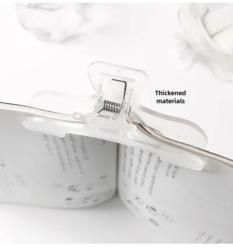 Transparent Plastic Book Clip Simple Reading Aid Fixed Book Holder Bookmarks Creative Design Practical Note Holder for Bookstore