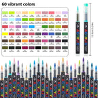 12-366 Colors Acrylic Marker Set Waterproof Acrylic Brush Marker Professional Acrylic Painting Marker DIY Art Supplies