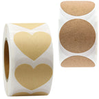 500pcs Paper Self Adhesive Blank Price Tags Heart Seal Stickers Labels Necklace Display Diy Bracelet Supplies Jewelry Packaging