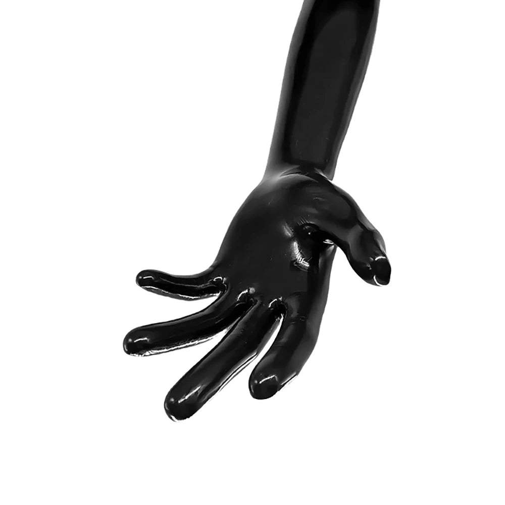 Red Latex Long Gloves Opera Latex Moulded Rubber Gloves Club wear Costumes