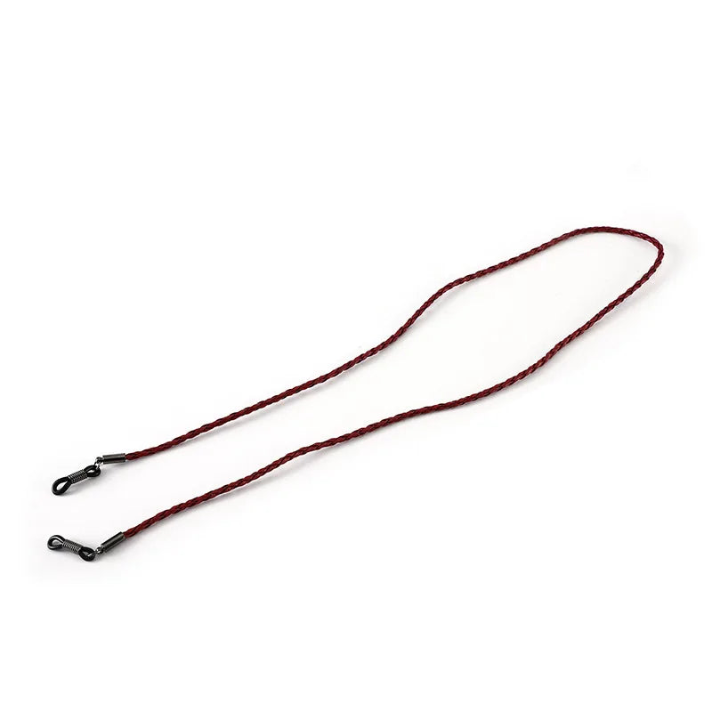 Multi Color Braided Leather Eyeglass Strap Anti Lost Sunglasses Lanyard Non Slip Eyewear Chain Neck Cord Holder For Men Women