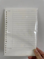 A5 B5 20Holes Loose-Leaf Notebook Refill 60Sheet Spiral Binder Paper Index Inside Page Dot Grid Blank Connell Stationery
