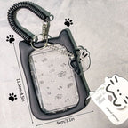 Cute  Photocard Keychain Case - Clear PVC Card Holder with Key Ring for Backpack, Protective Display Sleeve for Idol Photo, Gift for Fans Collectors