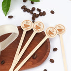 50/100Pcs Coffee Stirrers, 5.9-Inch Wooden Stir Sticks with Round Ends, Disposable Stirring Sticks for Cocktails Milk Tea