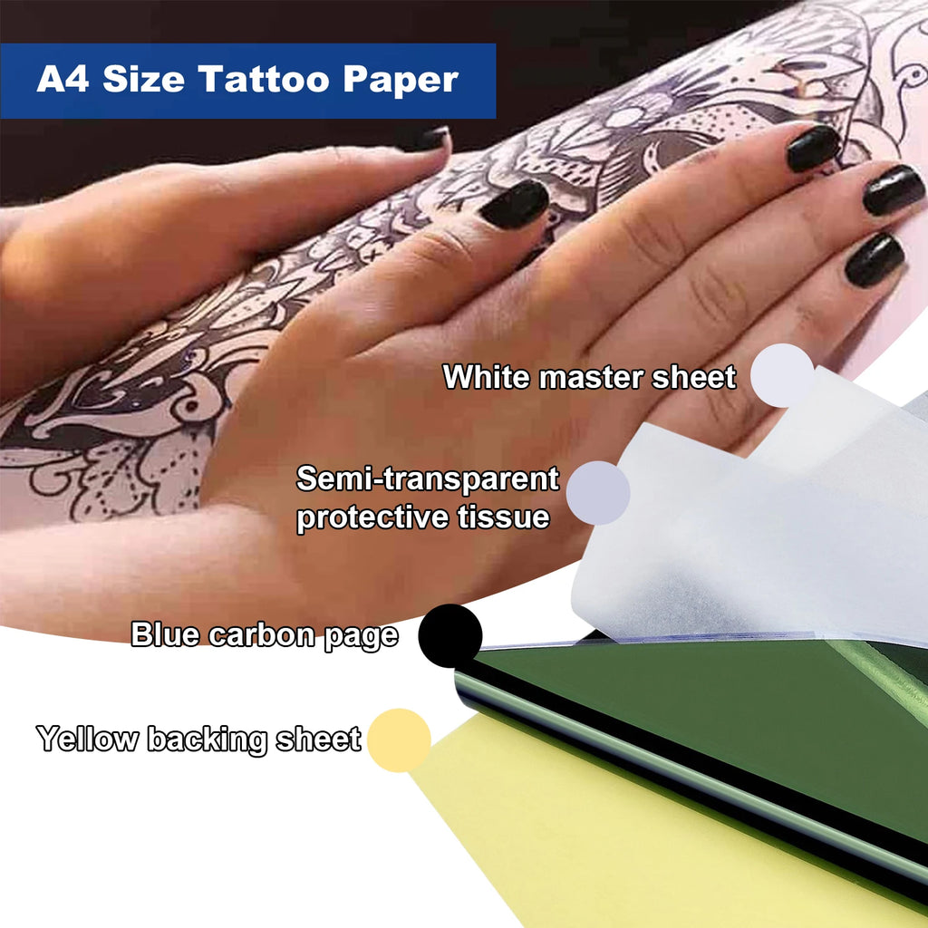 Tattoo Transfer Paper 20 50 100Pcs A4 Thermal Stencil Paper for Tattoo Copier Machine Professional Tattoo Supply for Users