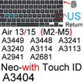 Keyboard Cover for Macbook Air 13 M5 M4 15 M3 11 Pro 13 14 M2 M1 Max Pro 16 15 12 Neo Silicone Protector Case Skin A3426 A3428
