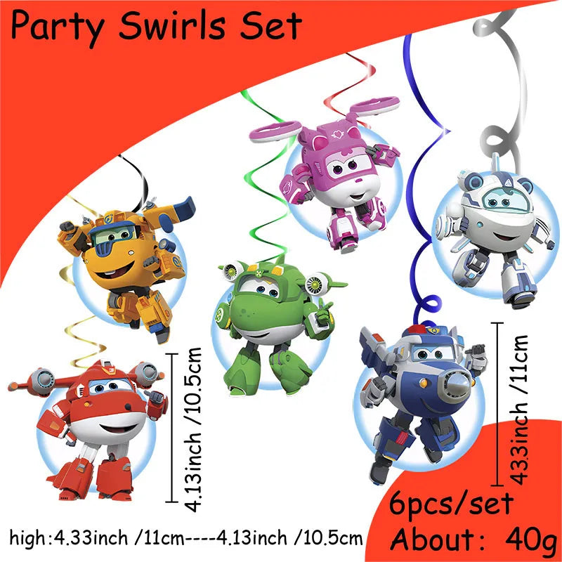Super Wings Party Supplies Balloons Cup Plates Napkins Tableware For Kids Baby Shower Birthday Party Decoration