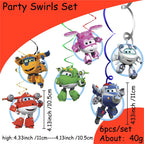Super Wings Party Supplies Balloons Cup Plates Napkins Tableware For Kids Baby Shower Birthday Party Decoration