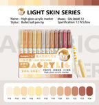 GuangNa 168/12 Colors High Gloss Acrylic Marker Pen Set,Hard Headed Drawing Pens,DIY Graffiti Paint Pen Stationery,GN.586