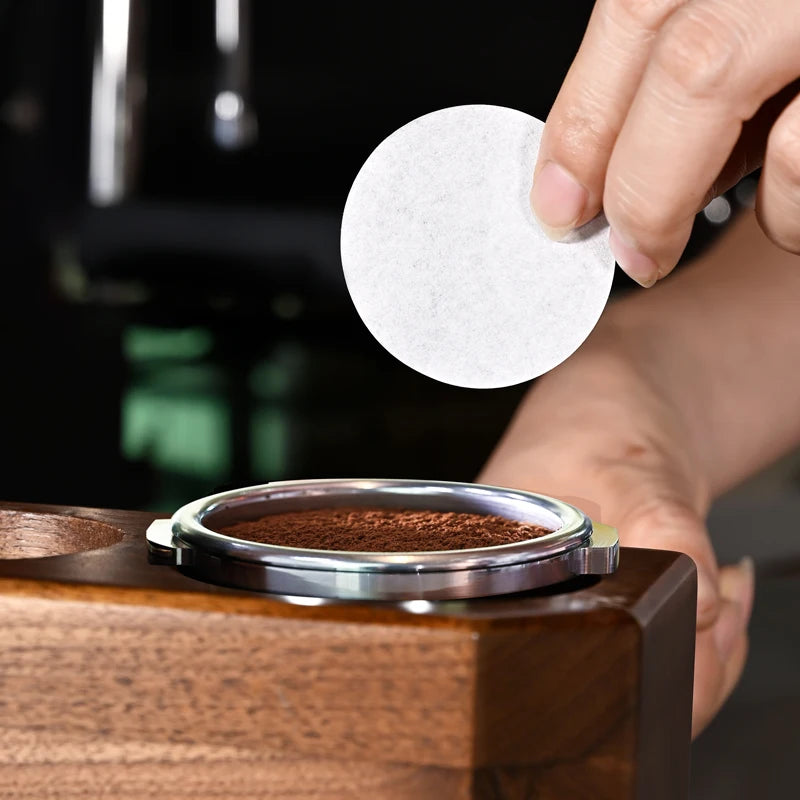 KACACAO Coffee Filter Paper Espresso Paper Filters 51/53/58mm 100pcs Puck Screen For Delonghi Breville Portafilter Machine Tools