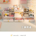 Mark Pen Pencil Holder Wooden Desk Organizers Shelves Accessories Desktop Stationery Organizer Bookshelf Home Office Storage Box
