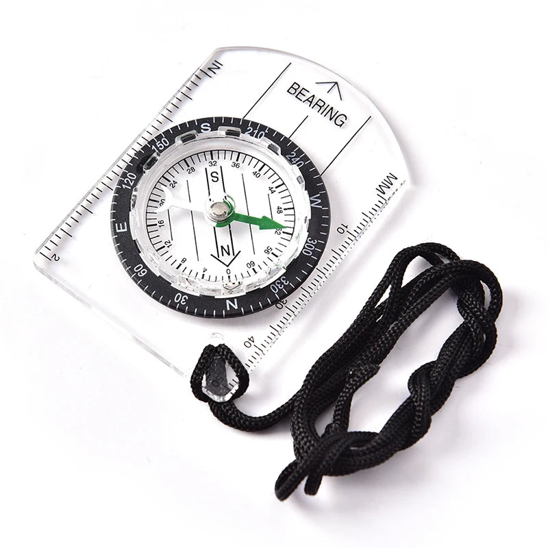 Hot Sale 1pc Outdoor Hiking Camping Compass Map Scale Ruler Multifunctional Equipment