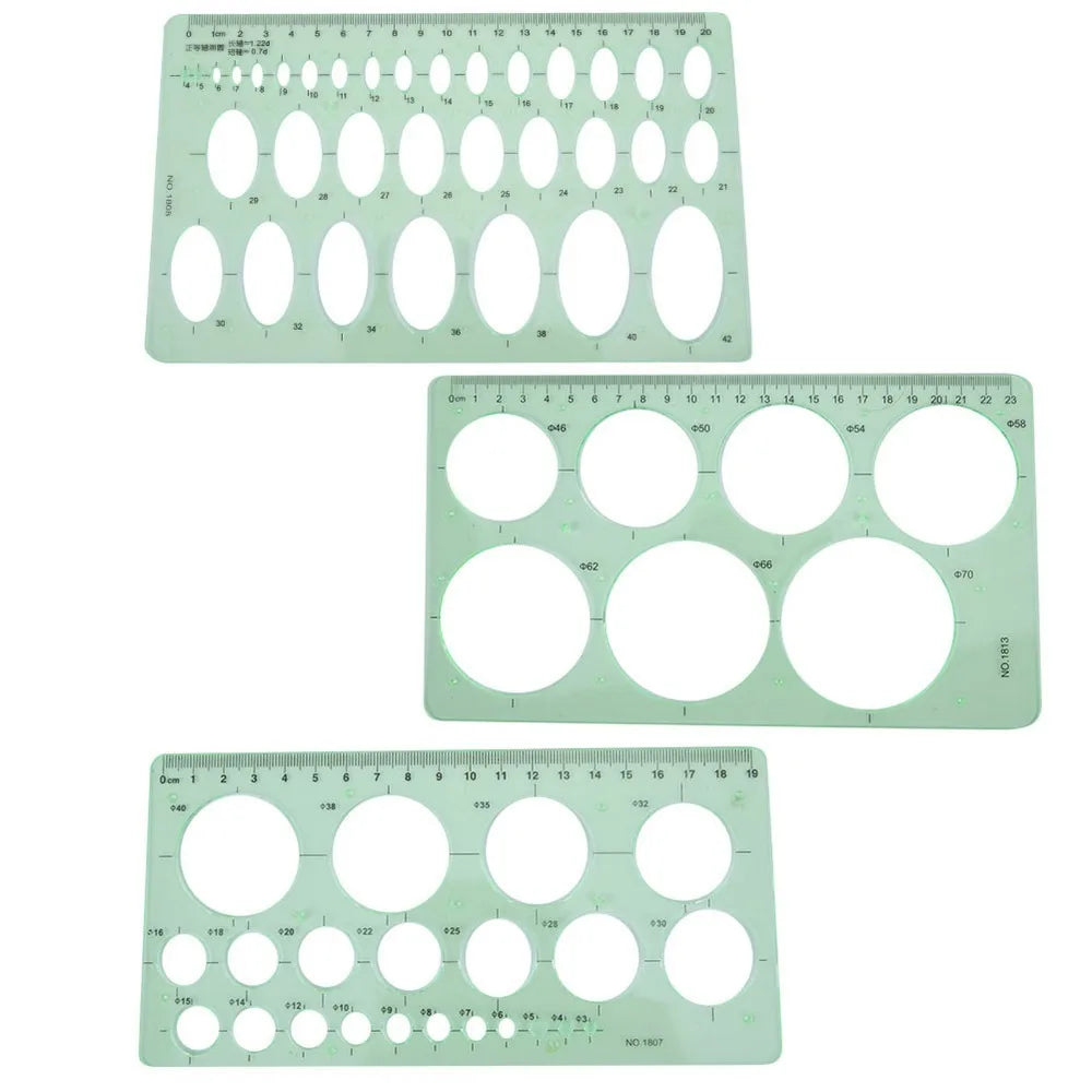 6 Sets Architecture Draft Template Rulers Various Patterns Smooth Drawing Template Multi-function Precision Hollow Ruler Kit
