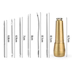 Leather Sewing Awl Set Metal/Wood/Plastic Multifunctional Shoes Repair Tool Kit Punch Stitching Needles DIY Candle Mold Punching