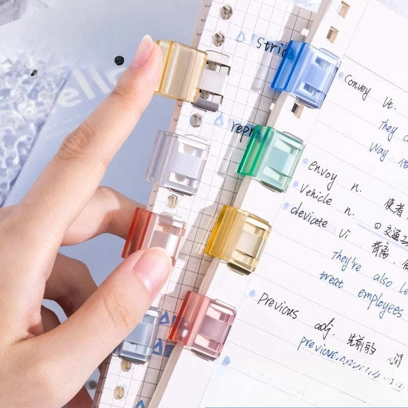 Creative Push Clip for File Organization Test Paper Storage Classification Folder Binder Sturdy Sliding Clip for Documents Books