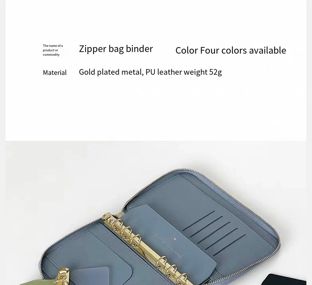 A5 A6 A7 A8 Ring Binder Buckle Metal Binder 6 Holes Clip File Folder Shell Notebook Side Insertion Loose Leaf Book Board Planner