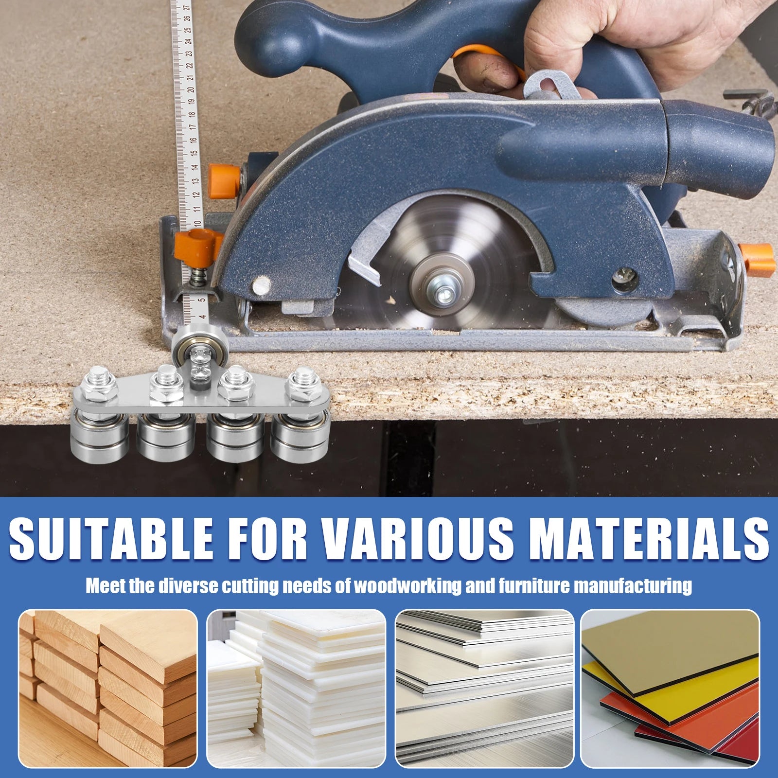 Positioning Calipers for Precise Measurements Easy Wood Cutting Precision Cutting Guide for Circular Saws Adjustable Guide Rail