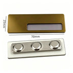 Custom LOGO Blank Metal Aluminium Sublimation Reusable Employee Staff Magnetic Nametag Name Badge With Magnet