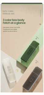 Cable Storage Box With 7 Compartments Organizer Charger Cord Storage Box Reusable Cable Storage Case Management for Home Travel