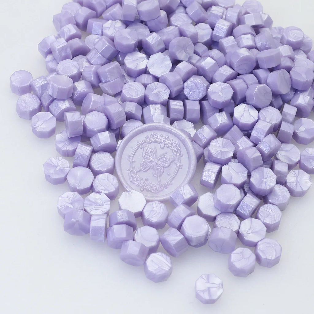 100pcs/bag Octagonal Sealing Wax Beads for Wax Stamps is Suitable for Wedding Invitations, Envelope Cards, Christmas Gift