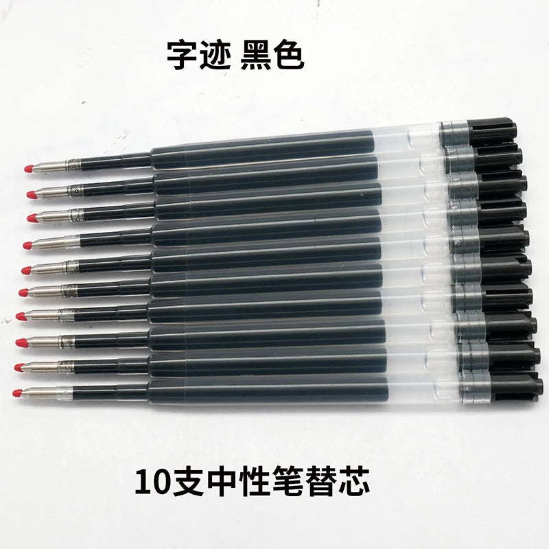 WANCHER Ballpoint Pen Original Hexagon Brass Metal Rotary Black 0.5mm Refill Replaceable W1558 Office School Stationery